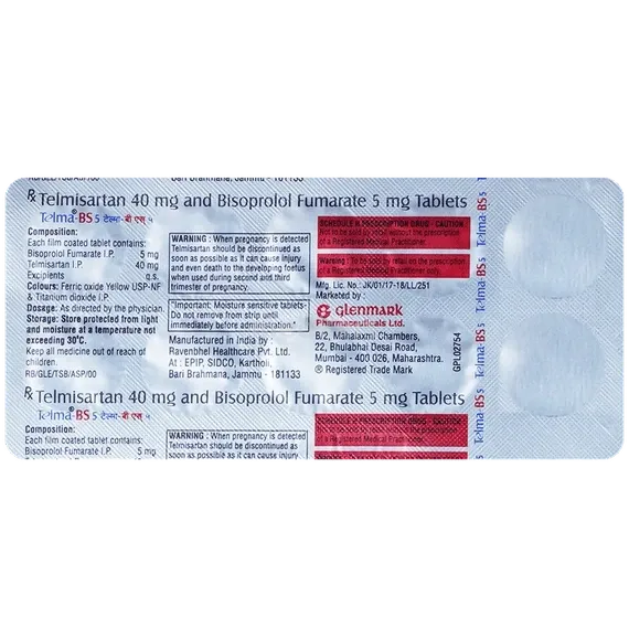 telma bs 5mg tablet 10's